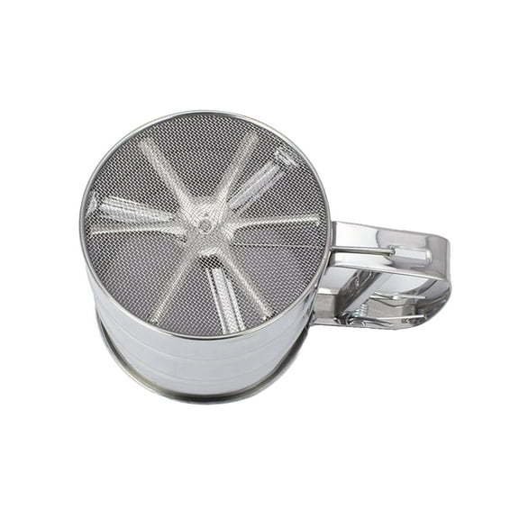 HomeLife Stainless Steel Cup-shaped Powder Shaker Mesh Sugar Flour Sieve Baking Tool