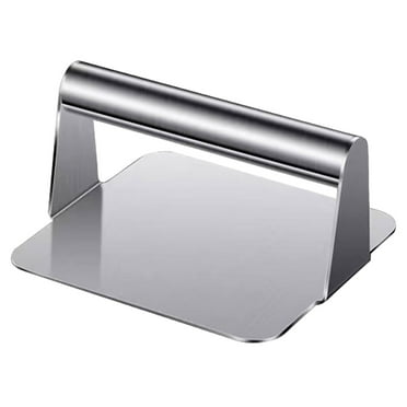 HomeLife Stainless Steel Hamburger Press with Handle Square Round Non-stick Food Grade Grill Griddle Meat Bacon Steak Burger Manual Smasher Tool Kitchen Gadgets
