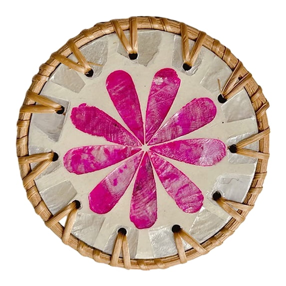 HomeLife Table Coaster Handcrafted Seashell Coaster Artistic Insulation Pad Convenient Table Mat for Home