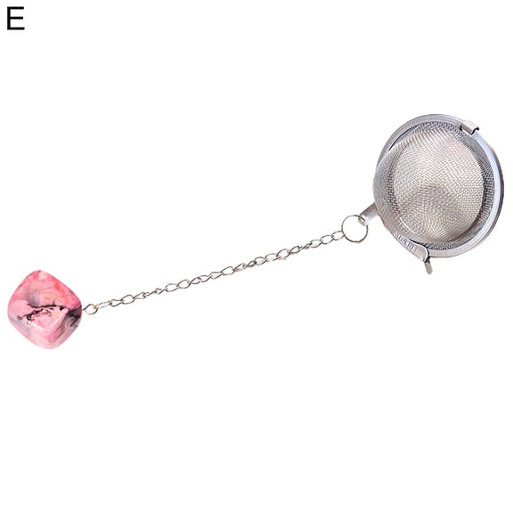 HomeLife Tea Infuser Fine Mesh Detachable Colorful Faux Crystal Stainless Steel Tea Spice Infuser Household Supplies