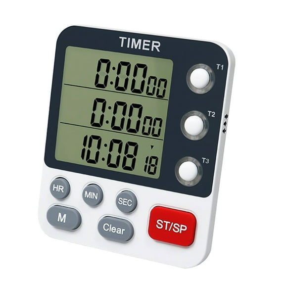 HomeLife Timer Adjustable Volume One Key Reset Plastic Scratch Resistant Magnetic Time Reminder Household Supplies