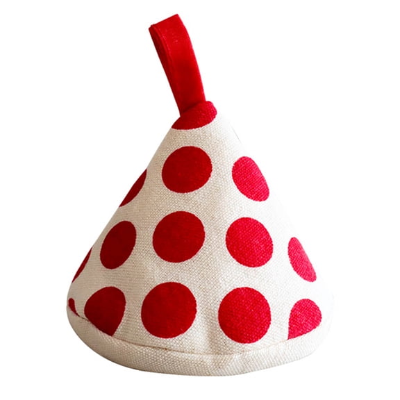 HomeLife Triangle Cotton Pot Handle Cover Heat Resistant Dot Print Scald-Proof Hanging Loop Thick Mini Kitchen Griddle Frying Pan Lid Handle Grip Holder Sleeve