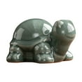 thumbnail image 1 of HomeLife Turtle Ornament Ceramic Turtle Tea Pet Figurine Smooth Touch Turtle Statue for Home Office Party Decoration, 1 of 12