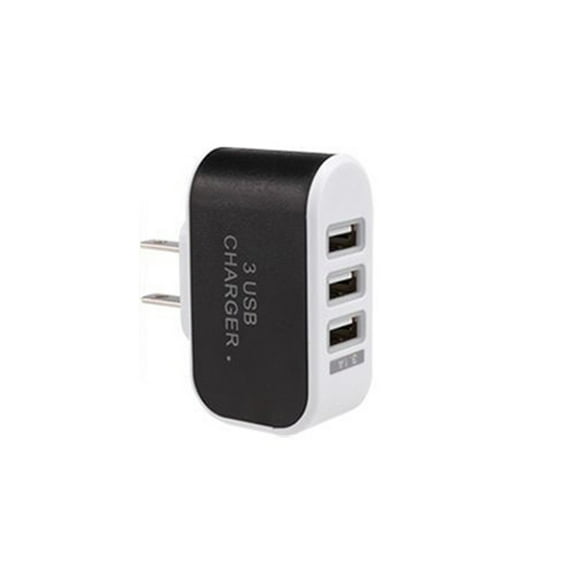 HomeLife Universal EU/US Plug 5V 3 Ports USB Wall Home Charger Power Adapter Converter