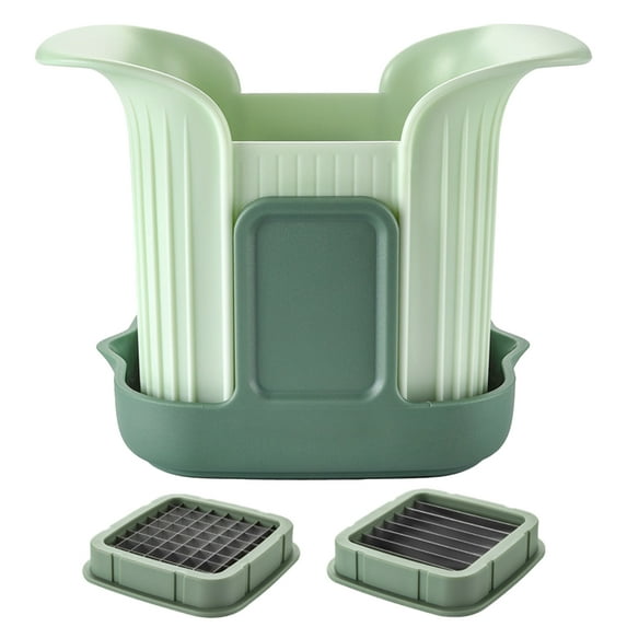 HomeLife Vegetable Slicer with Container Soft Food Time-saving Chopper Stainless Steel Blade Detachable Cutter for Veggie Fruit