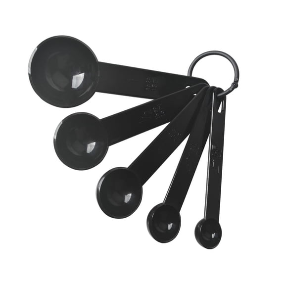 HomeLife Weighing Spoons Portable Lightweight Convenient Black Baking Coffee Measuring Spoons Cups for Home