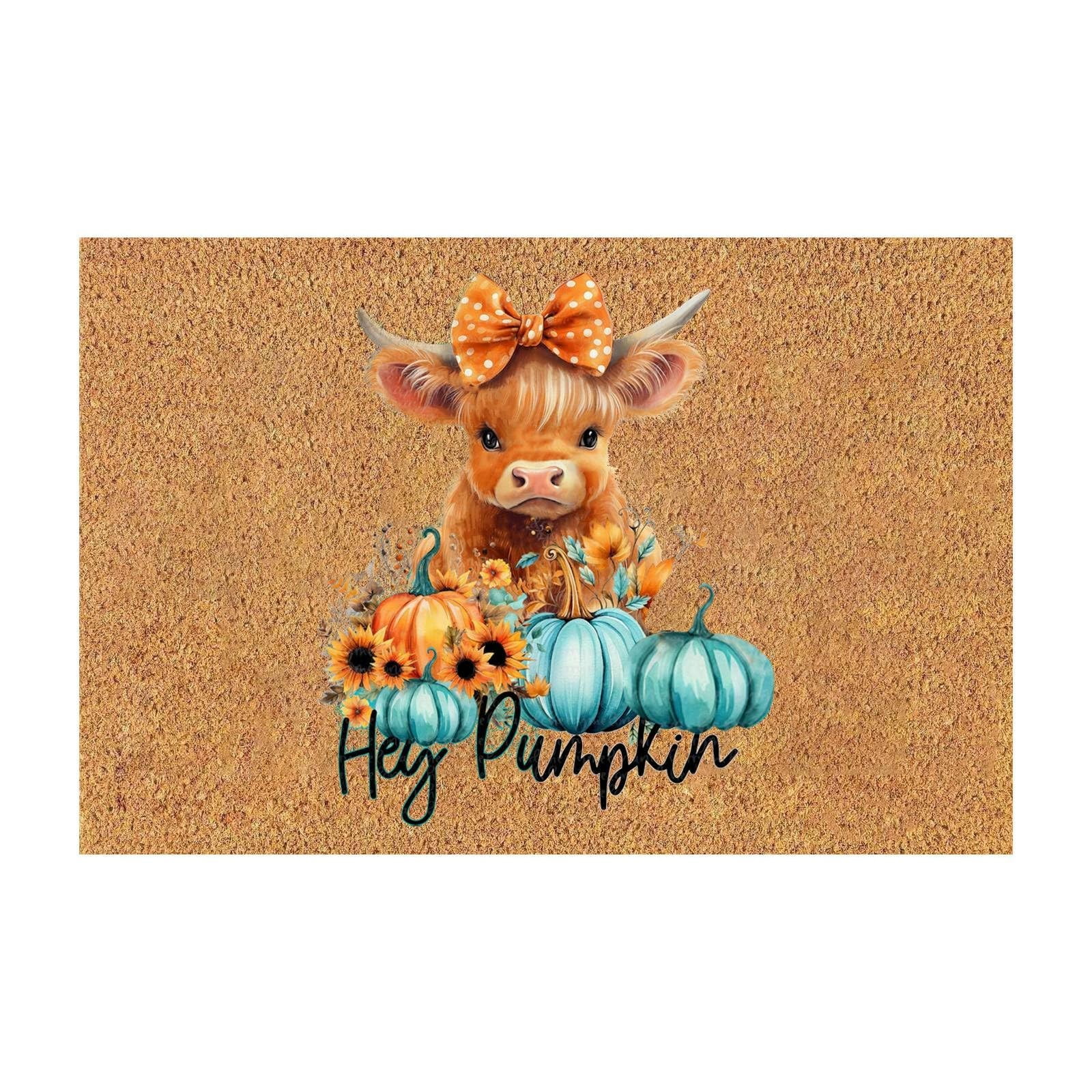 HomeNest Velvet Carpet Halloween Cow Bull Flower Carpet Door Door Anti