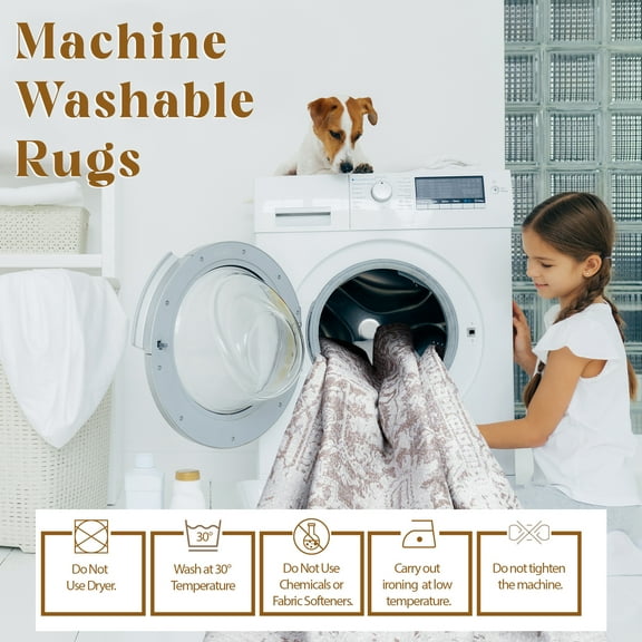 HomeNette Machine Washable Rug 60x100 cm Non Slip Stain Resistant Black Rugs for Living Room, Bedroom, Bathroom, Kitchen, Decorative Modern Cotton Boho Patterned Tokyo Collection Small Area Rugs