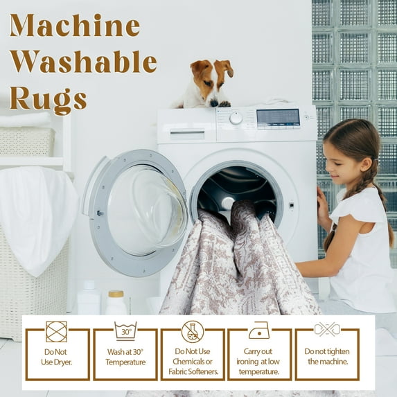 HomeNette Washable Runner Rug 80x200 cm, Non Slip, Stain Resistant, Waterproof, Pink Runner Rugs for Hallway, Entryway, Laundry Room, Living Room, Bathroom, Kitchen, Tokyo Collection Area Rugs