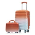 thumbnail image 1 of HomePerch 20"/14" Carry On Luggage Set, Lightweight PC Hard Shell Spinner Suitcase with TSA Combination Lock, 2-Piece Travel Case, Gradient Blue & Red, 1 of 17