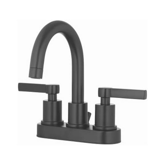 HomePointe 109731 2-Handle Bathroom Faucet, Matte Black - Quantity 1