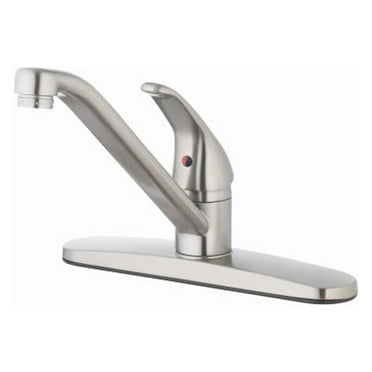 HomePointe 109732 Single-Handle Kitchen Faucet, Brushed Nickel - Quantity 1