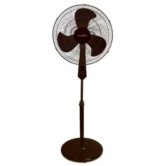 HomePointe 16-Inch 3 Speed Tilt Head Oscillating Pedestal Stand Fan, Black