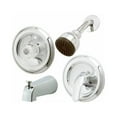 thumbnail image 1 of HomePointe 210517 Tub & Shower Faucet + Showerhead, Pressure-Balancing, Acrylic Handle or Metal Lever, Chro - Quantity 3, 1 of 1