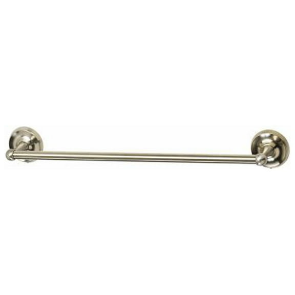 HomePointe 231173 Rounded Towel Bar, Brushed Nickel, 24-In. - Quantity 6