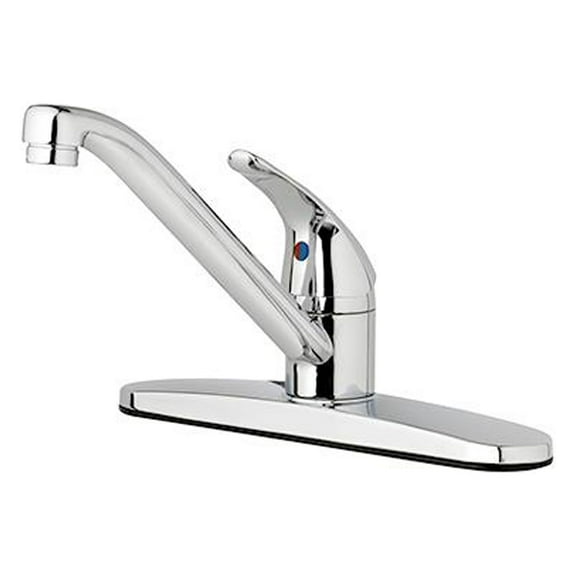 HomePointe 242100 Rounded Kitchen Faucet, Single Lever, Chrome - Quantity 3