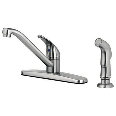 HomePointe 242102 Kitchen Faucet With Side Spray, Single Lever, PVD Brushed Nickel - Quantity 3