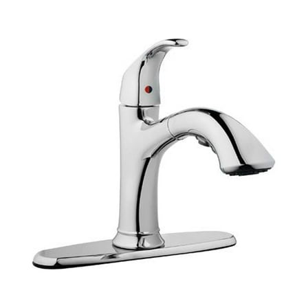HomePointe 242107 Kitchen Faucet with Pull-Out Spray, Single Loop Handle, Chrome - Quantity 3