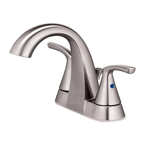 HomePointe 242116 Centerset Lavatory Faucet With Pop-Up, 2 Lever Handles, Brushed Nickel - Quantity 4