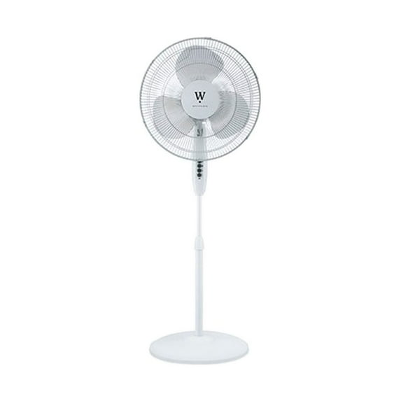 HomePointe Westpointe 16 Inch Stand Fan with 3 Speed Settings, White