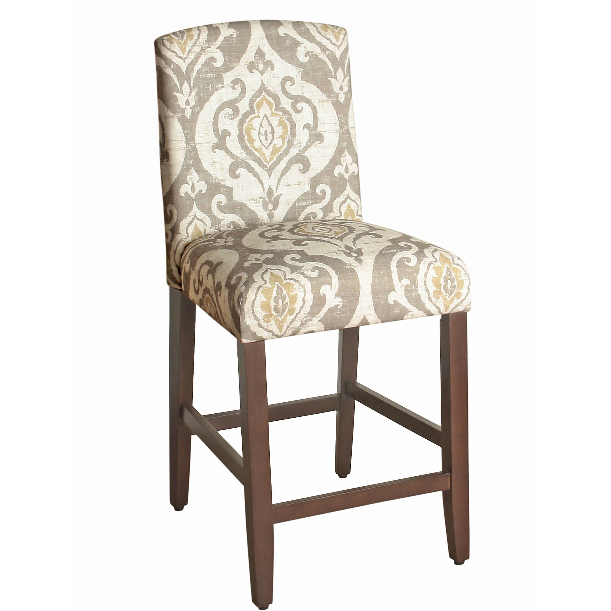 Suri Multicolor Ikat Medallion 24" Counter Stool with Arched Back
