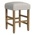 thumbnail image 1 of HomePop 25" Indoor Square Backless Upholstered Counter Stool, Sage and Cream Mini Grid Pattern, 1 of 8