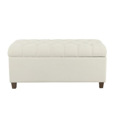 HomePop Ainsley Button Tufted Storage Bench, Multiple Colors