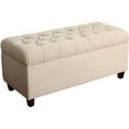 thumbnail image 1 of HomePop Ainsley Button Tufted Storage Bench, Multiple Colors, 1 of 9