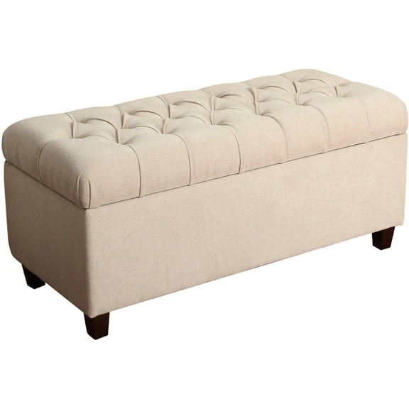 HomePop Ainsley Button Tufted Storage Bench, Multiple Colors