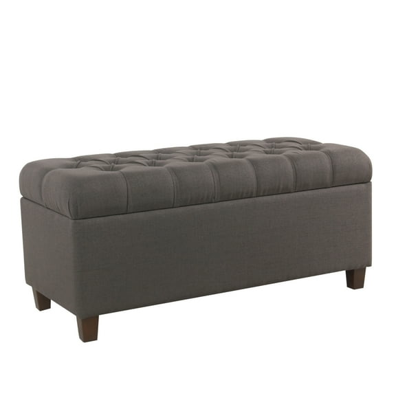 HomePop Ainsley Button Tufted Storage Bench, Multiple Colors