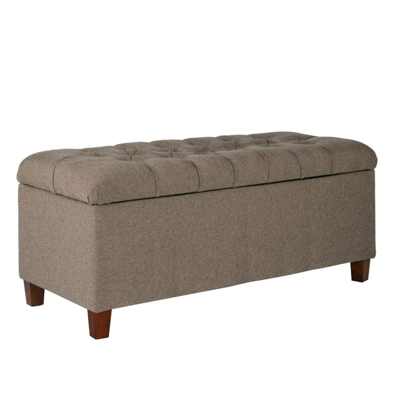 Homepop ainsley button tufted storage bench deals