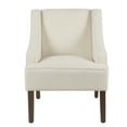 thumbnail image 1 of HomePop Classic Swoop Arm Accent Chair, Cream, 1 of 6