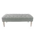 thumbnail image 1 of HomePop Classic Tufted Medium Bench - Gray Woven, 1 of 10