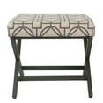 thumbnail image 1 of HomePop Decorative Square Ottoman with Metal Base, Multiple Colors, 1 of 6