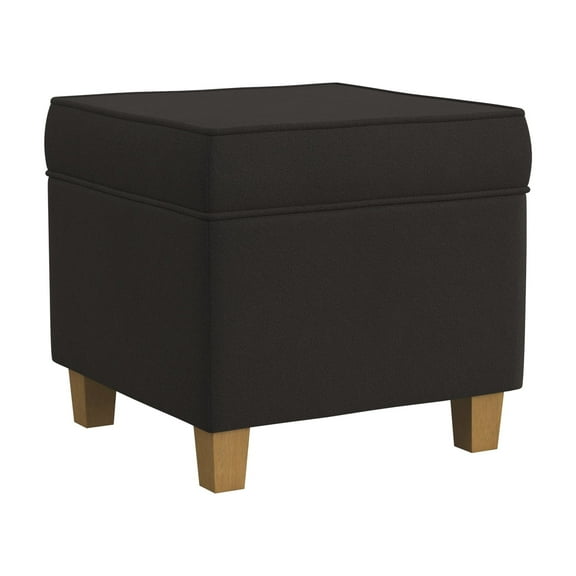 HomePop Dinah Storage Ottoman, Chocolate Brown Velvet