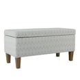 thumbnail image 1 of HomePop Drake Large Storage Bench, 36”W x 16”D x 18”H, Gray Modern Geo Print, 1 of 9