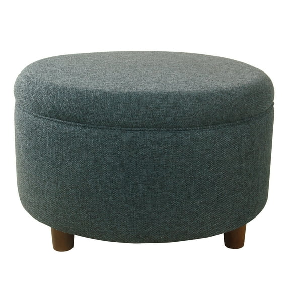 HomePop Large Round Storage Ottoman