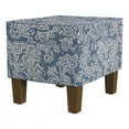thumbnail image 1 of HomePop Medium Storage Ottoman with Hinged Lid, Denim Jacobean Print, 1 of 8