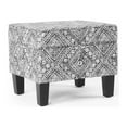 thumbnail image 1 of HomePop Medium Storage Ottoman with Hinged Lid, Tribal Pattern Velvet, 1 of 10