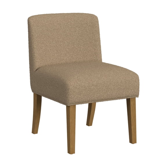 HomePop Mid-Back Upholstered Dining Chair, Brown Boucle