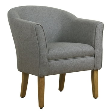 HomePop Modern Barrel Accent Chair, Gray