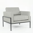 thumbnail image 1 of HomePop Modern Exposed Metal Frame Arm Accent Chair, Sustainable Gray, 1 of 13