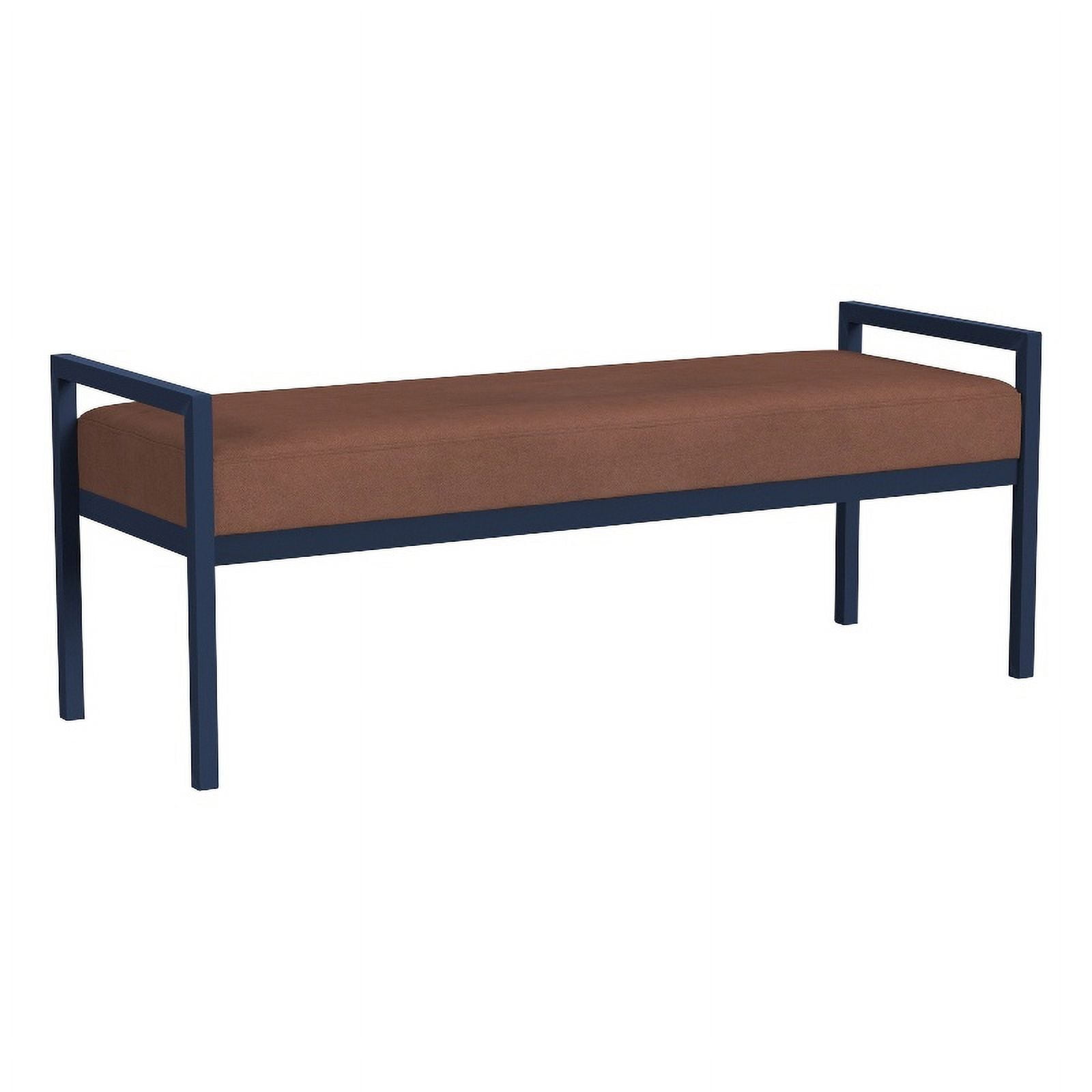 HomePop Modern Metal & Velvet Bench, 49.5