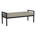 thumbnail image 1 of HomePop Modern Metal & Velvet Bench, 49.5"W x 17.25"D x 19"H, gray/Black, 1 of 7