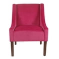 thumbnail image 1 of HomePop Modern Velvet Swoop Arm Accent Chair, Pink, 1 of 8