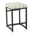 thumbnail image 1 of HomePop Open Back Counter Stool Black and White Stripe, 1 of 9