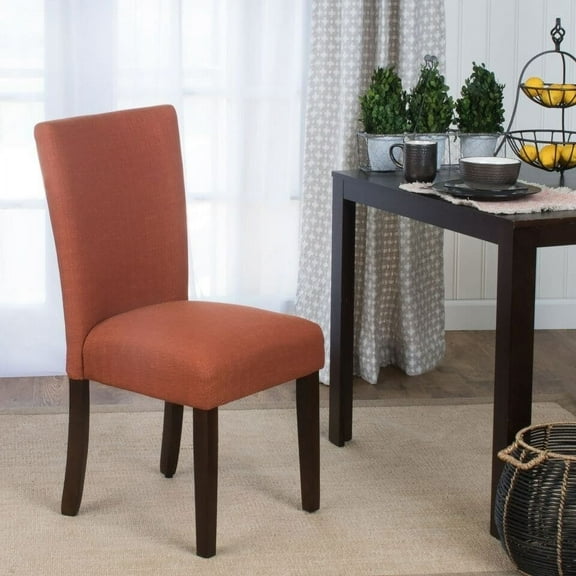 HomePop Parsons Dining Chair, Orange Fabric