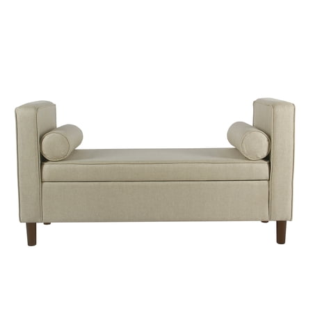 HomePop Rimo Upholstered Storage Bench - Cream