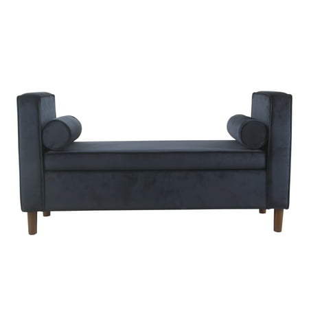HomePop Rimo Velvet Storage Bench, Multiple Colors