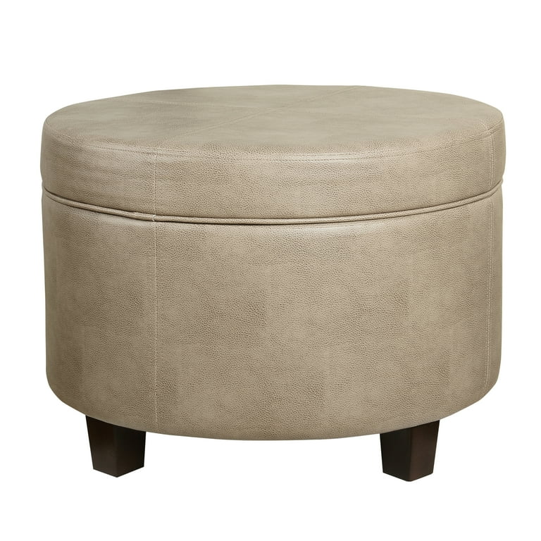 HomePop Round Storage Ottoman Multiple Colors Walmart